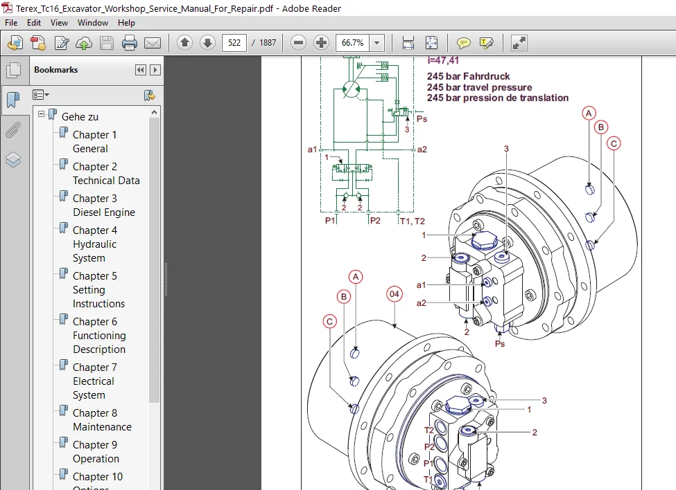 Terex Tc16 Excavator Workshop Service Manual For Repair - PDF DOWNLOAD - Image 2