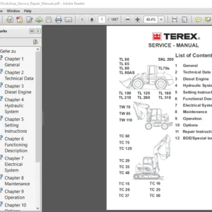 Terex Tc50 Workshop Service Repair Manual - PDF DOWNLOAD