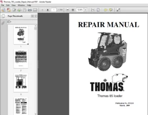 Thomas T85 Loader Repair Manual - PDF DOWNLOAD