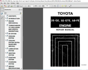 TOY 3SGE 3SGTE 5SFE 3S-GE 3S-GTE 5S-FE ENGINE SERVICE REPAIR MANUAL - PDF Download