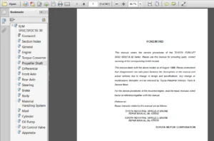 Toyota 5fgc18-30 5fdc18-30 Forklift Service Repair Manual - PDF DOWNLOAD