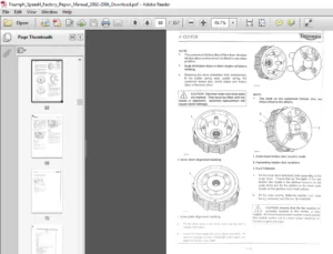 Triumph Speed4 Factory Repair Manual 2002 - 2006 - PDF DOWNLOAD