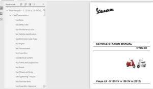 Vespa LX  S 125 3V ie Shop Manual 2012 - 2015 - PDF DOWNLOAD