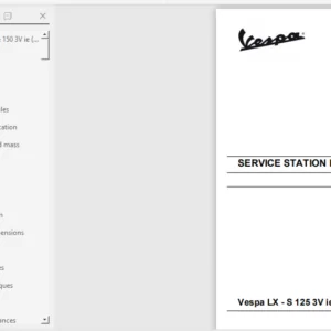 Vespa LX  S 125 3V ie Shop Manual 2012 - 2015 - PDF DOWNLOAD