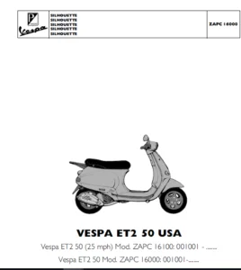 Vespa Et2 50 Usa Replacement Parts Manual 2000-2005 - PDF Download