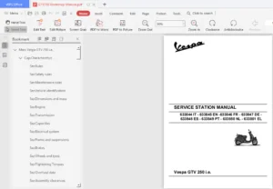 Vespa Gtv 250 Ie Service Repair Manual - Download