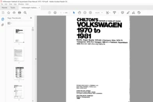 Volkswagen Fastback and Squareback 1970-1974 Service Manual - PDF Download