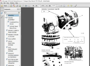 Volkswagen VW Kombi Transporter Syncro T3 Vanagon Shop Manual 1979 - 1992 - PDF DOWNLOAD