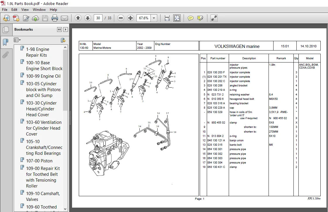 Volkswagen Sdi And Tdi 1.9l 4 Cylinder Diesel Marine Engine Service Repair Factory Manual Instant - PDF DOWNLOAD - Image 4