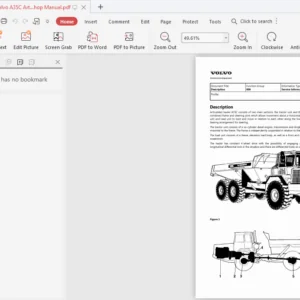 Volvo A35C Articulated Dump Truck Shop Manual - PDF DOWNLOAD