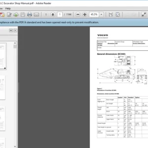 Volvo EC360LC EC360 LC Excavator Shop Manual - PDF DOWNLOAD