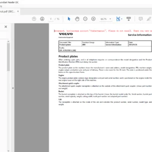 VOLVO ECR235D L ECR235DL EXCAVATOR Service Repair Manual - PDF Download