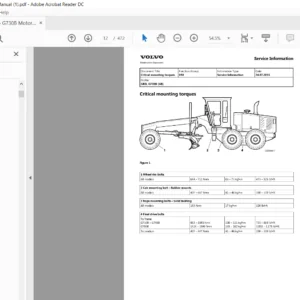 Volvo G730B Motor Grader Service Repair Manual - PDF Download