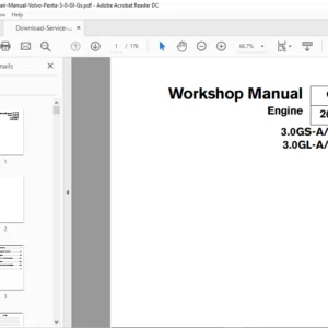 Volvo Penta 3.0 Gl Gs A B C Service Repair Manual - PDF Download