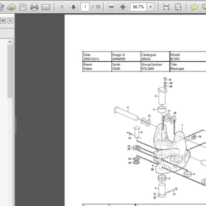 Volvo Ec35c Compact Excavator Service Parts Catalogue Manual - PDF Download