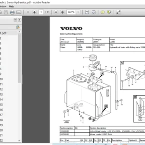 Volvo L120e Wheel Loader Service Parts Catalogue Manual Instant Download Sn 19804 And Up