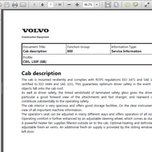 Volvo L50f Compact Wheel Loader Workshop Service Repair Manual - PDF Download