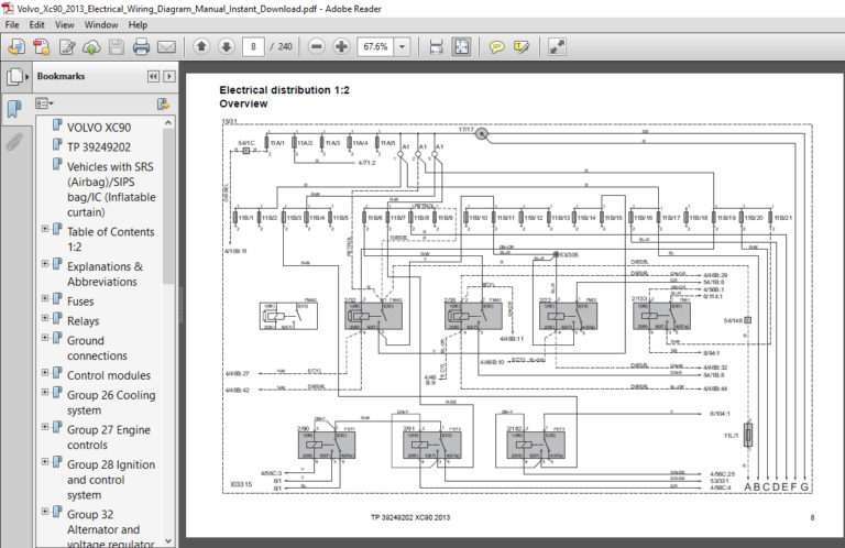 Volvo Xc90 2013 Electrical Wiring Diagram Manual - PDF Download ...