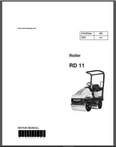 Wacker Roller Rd11 Workshop Servcie Repair Manual - PDF DOWNLOAD