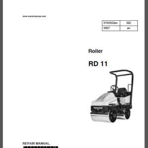 Wacker Roller Rd11 Workshop Servcie Repair Manual - PDF DOWNLOAD
