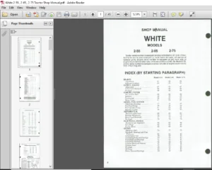 White 2.55 , 2.65 , 2.75 Tractor Service Repair Manual - PDF Download
