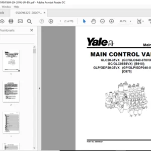 Yale B910 Glc20vx Glc25vx Glc30vx Glc35vx Lift Truck Service Repair Manual Europe - PDF DOWNLOAD