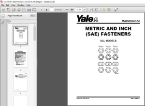 Yale A284 Mpr080vg Mpr100vg Lift Truck Service Repair Manual - PDF DOWNLOAD