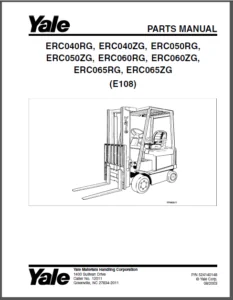 Yale E108 Erc040rg Erc040zg Erc050rg Erc050zg Erc060rg Erc060zg Erc065rg Erc065zg Lift Truck Parts Manual - PDF DOWNLOAD