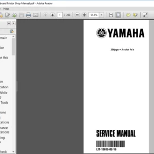 Yamaha F40B 40Hp Outboard Motor Shop Manual - PDF DOWNLOAD