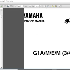 Yamaha G1 G1A Golf Car Shop Manual - PDF DOWNLOAD