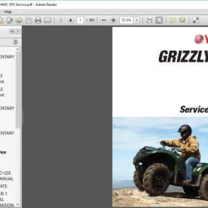 2011-2013 Yamaha Grizzly 450 4x4 Including EPS ATV Service Repair Manual - PDF Download