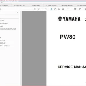 Yamaha PW80 Shop Manual 2007 - 2012 - PDF DOWNLOAD