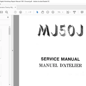 Yamaha Towny Mj50 Scooter Digital Workshop Repair Manual 1981 Onward - PDF DOWNLOAD