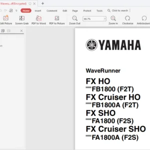 2012-2015 Yamaha FX HO FB1800 F2T Waverunner Service Manual - PDF Download