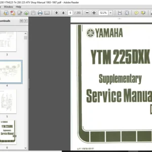 Yamaha YTM200 YTM225 Tri 200 225 ATV Shop Manual 1983 - 1987 - PDF DOWNLOAD