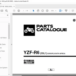 Yamaha YZF R6 2003-2005 Service Repair Manual & Parts Catalogue - PDF DOWNLOAD