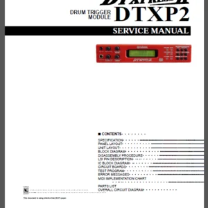 Yamaha Dtxpress Ii (2) Drum Trigger Module Service Manual Repair Guide - PDF DOWNLOAD