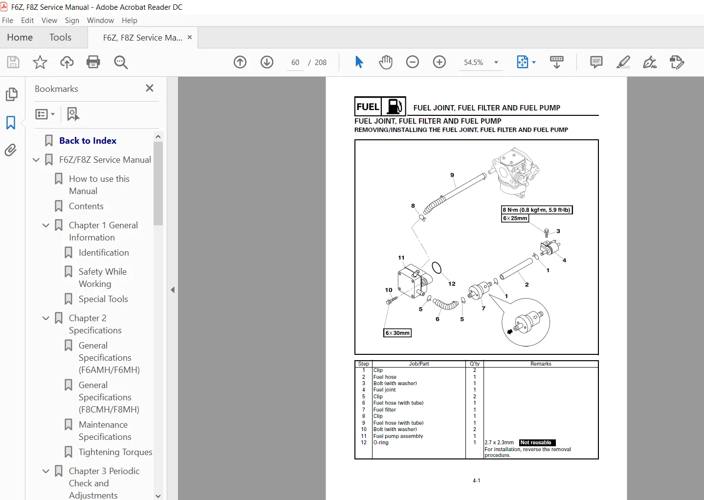 Yamaha outboard service manual F8C PID Range: 60R-1016506Current Mfg April 2005 and newer - PDF Download - Image 2
