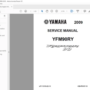 Yamaha Raptor 90 Yfm90 RY 2009 2010 Service Repair Manual - PDF Download
