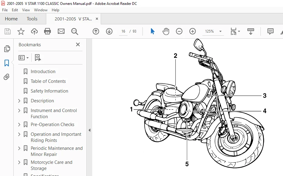 Yamaha V-Star 1100 Classic XVS1100 2001 2002 2003 2004 2005 Repair Service Owners Manual - PDF Download - Image 3