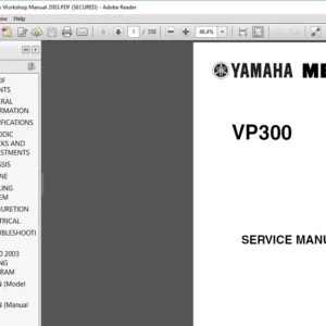 2003-2005  Yamaha Versity 300 Vp300 Scooter Full Service Repair Manual - PDF Download