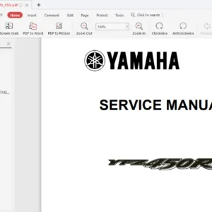 2009-2013 Yamaha Yfz450r Service Manual - PDF Download