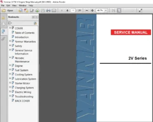 Yanmar 2V750 V Engine Shop Manual - PDF DOWNLOAD