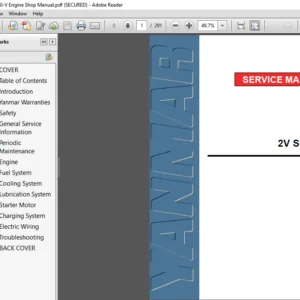 Yanmar 2V750 V Engine Shop Manual - PDF DOWNLOAD