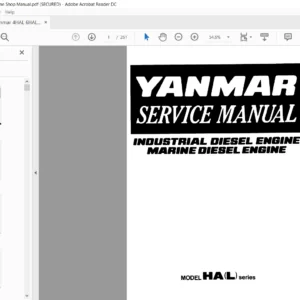 Yanmar HA Series & HAL Series Marine / Industrial Diesel Engines Service Repair Manual - PDF Download