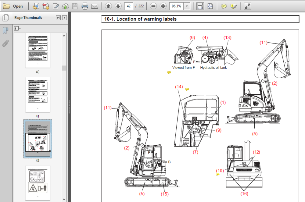 Yanmar B7 Sigma Ep Excavator Operation Maintenance Manual - PDF ...