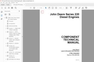 John Deere Series 220 Diesel Engines Component Technical Manual - PDF Download