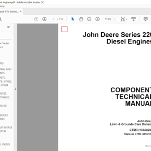 John Deere Series 220 Diesel Engines Component Technical Manual - PDF Download