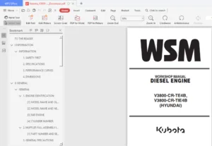 Kubota V3800-cr-te4b V3800-cr-tie4b (hyundai) Diesel Engine Service Repair Workshop Manual - DOWNLOAD