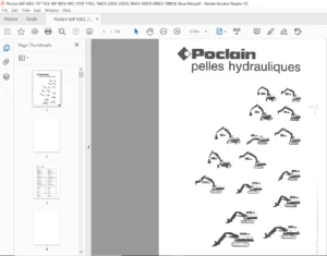 Poclain 60P 60CL 75P 75CL 90P 90CK 90CL 115P 115CL 160CK 220CL 220CK 300CK 400CK 600CK 1000CK Industrial Service Repair Workshop Manual - PDF DOWNLOAD